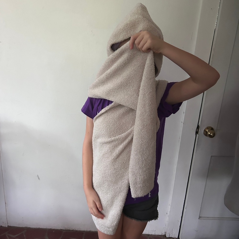 Barefoot Dreams Hooded Scarf with Pockets Beige Cozy Coastal